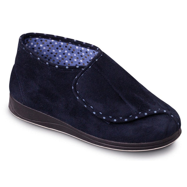 Padders Cherish 449/24 Women's Velcro Bootee Slippers - Extra Wide Fit with Memory Foam Comfort